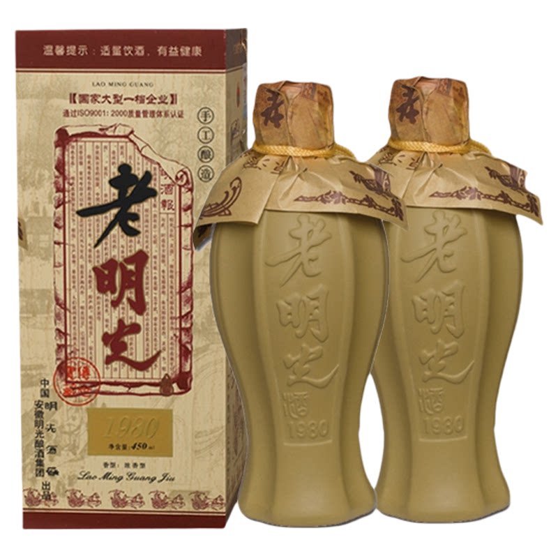 安徽白酒明光酒老明光1980酒整箱四瓶(450ML*4)41度 企业授权正品