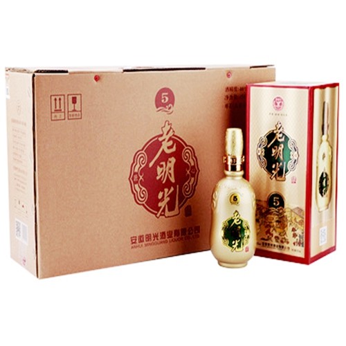 安徽白酒明光酒老明光绵柔 五年陈 40度整箱 450ml*4企业授权正品
