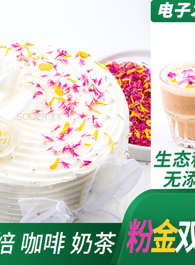 火星花瓣海洋之星等混合花瓣 咖啡蛋糕烘焙装饰花 天然无添加