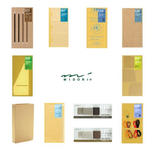日本Midori Traveler's Notebook 旅行笔记本本功能配件