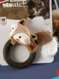 GiGwi Игрушка для прорезывания зубов у кошек GiGwi Деревянная многоугольная плюшевая пищащая бумага издает звуки для кошек, чтобы доставить удовольствие и облегчить скуку