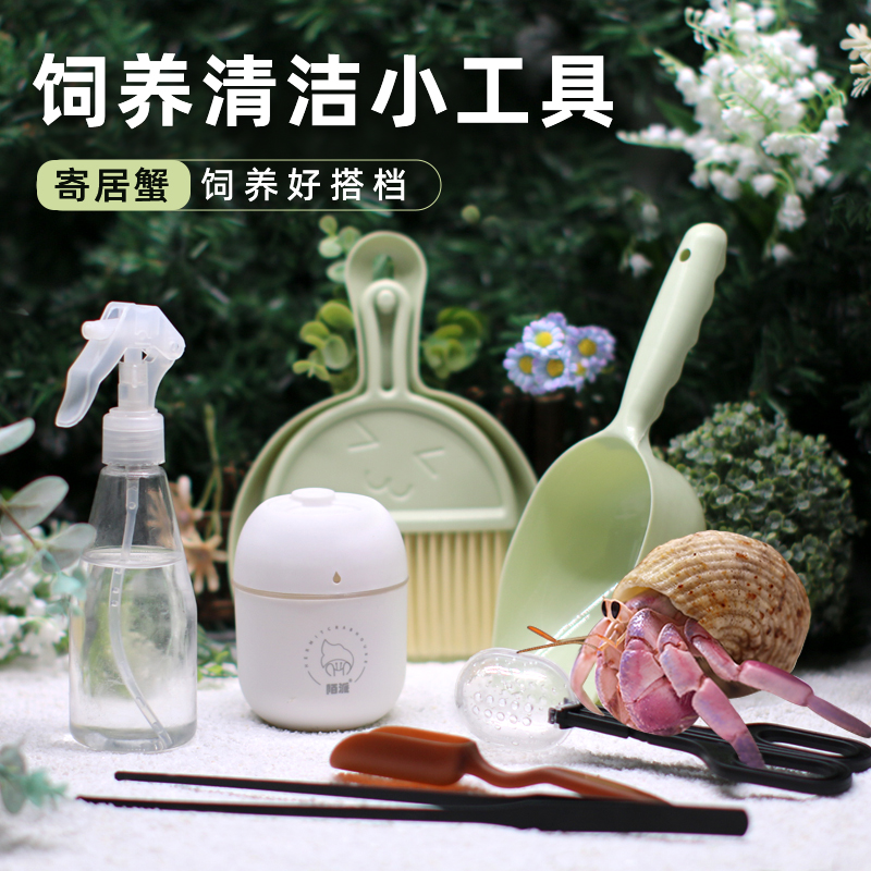 寄居蟹饲养清洁工具合集～喷壶清洁铲子加湿器镊子饲养搭档套装