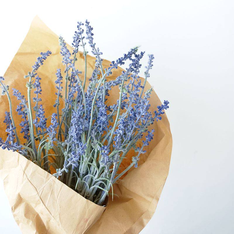 小清新花束仿真薰衣草假花装饰道具单只普罗旺斯紫色花卉桌面摆放图片