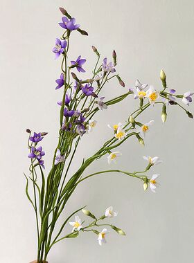 星期仿真花花艺中国莲花枝紫娟1