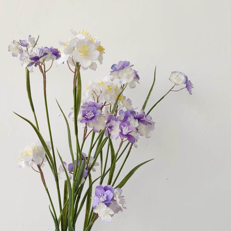 仿真花 无忧草 野趣 浅紫色小花拍摄手捧配花外贸精品花材现货