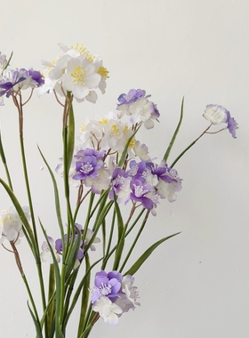 仿真花 无忧草 野趣 浅紫色小花拍摄手捧配花外贸精品花材现货