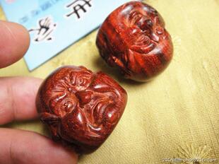 木檀世家小叶紫檀木手球手捻文玩件 喜怒哀乐(一只)健身球30mm