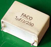 进口原装拆机 1UF 250V 无极性 薄膜 电容 FACO 1UF/J/250