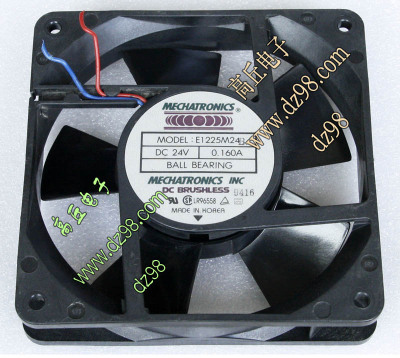 MECHATRONICS E1225M24 24V 0.16A滚珠 轴承 风扇 12025 风机