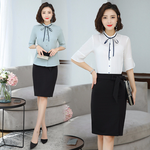 夏季 时尚 新款 气质2020夏季 工作服女大学生面试 名媛小香风职业套装