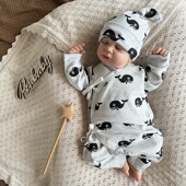 新生儿衣服可爱外出婴儿连体衣超萌春秋男女宝宝纯棉哈衣爬服睡衣