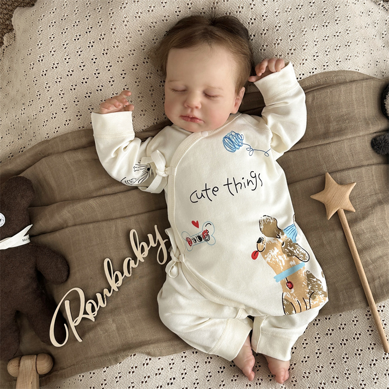 新生婴儿儿连体衣服春秋季男女宝宝打底睡衣满月家居爬服新款春装