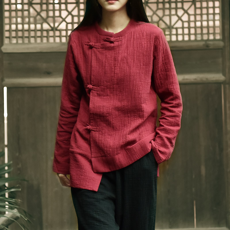 春秋中式太极服女上衣中国风时尚太极拳练功服晨练服外套-封面