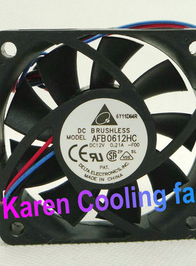 Delta/台达 6013 DC12V 0.21A AFB0612HC 6cm 散热风扇