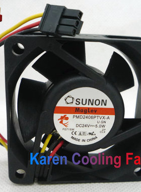 原装Sunon/建准6025 DC24V 5.0W PMD2406PTVX-A变频器风扇