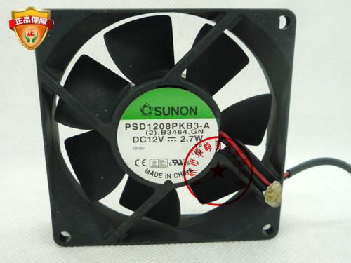 SUNON/建准8020 12V 2.7W PSD1208PKB3-A 8CM 8厘米2线散热风扇