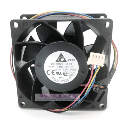 全新原装Delta/台达FFB0812SHE 8038 12V 0.87A 8CM4线散热风扇