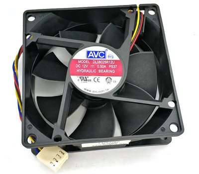 AVC原装DS08025T12UP057 DL08025R12U散热风扇8025 12v 0.5a 0.7a