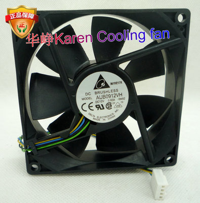 原装Delta台达9225 12V 0.6A AUB0912VH 9CM 4线散热风扇