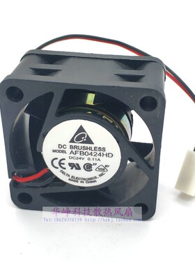 AFB0424HD台达Delta 4020 DC24V 0.11A 4cm厘米2线变频器散热风扇
