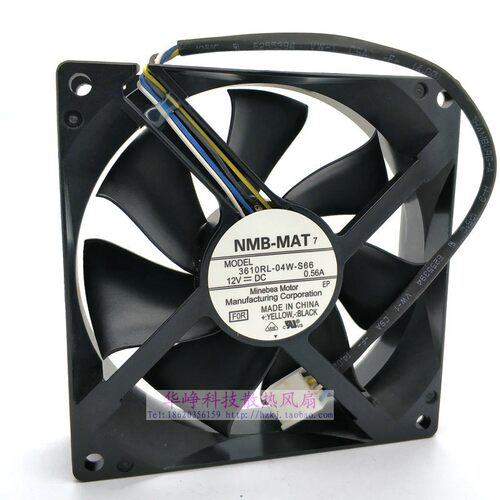 3610RL-04W-S66 S56全新原装NMB 9225 12V 0.56A 9CM4线散热风扇