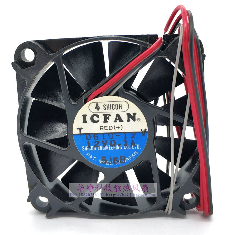 全新原装ICFAN 0610-12V 6010 12V 0.10A静音6CM汽车硬盘风扇温控