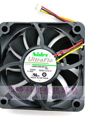 全新原装NIDEC 6015 12V 0.05A U60R12MLBB-53静音风扇投影仪用