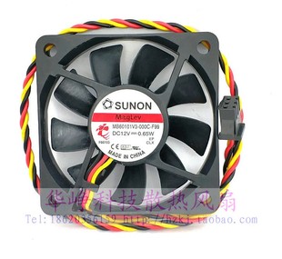建准6010 000c 12V mb60101v3 f99散热风扇3线6CM 0.65W SUNON