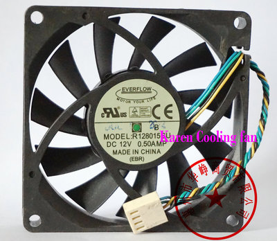 NMB 8015 12V 0.5A 3106KL-04W-B86 R128015BU 4线CPU风扇
