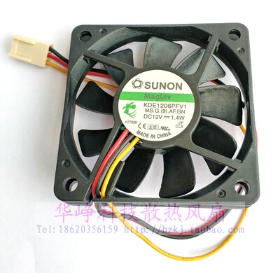 KDE1206PFV1原装SUNON6010 12V 1.4W散热风扇MB60101V2-000C-G99