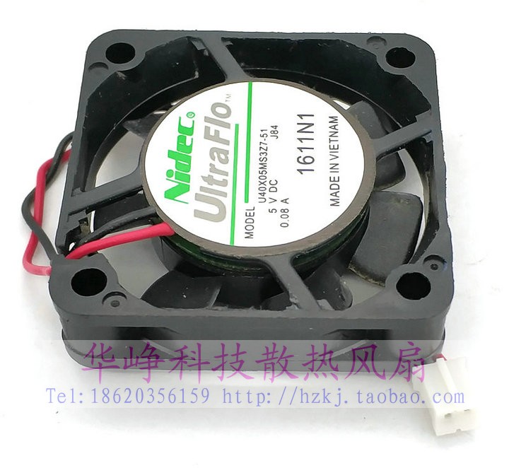 原装Nidec 4010 5V 0.08A U40X05MS3Z7-51 2线散热风扇录像机热卖