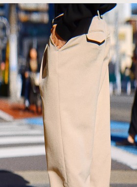 CITYDIVE S-WORKS IVY CHINO PANTS异形开袋单褶廓形休闲裤