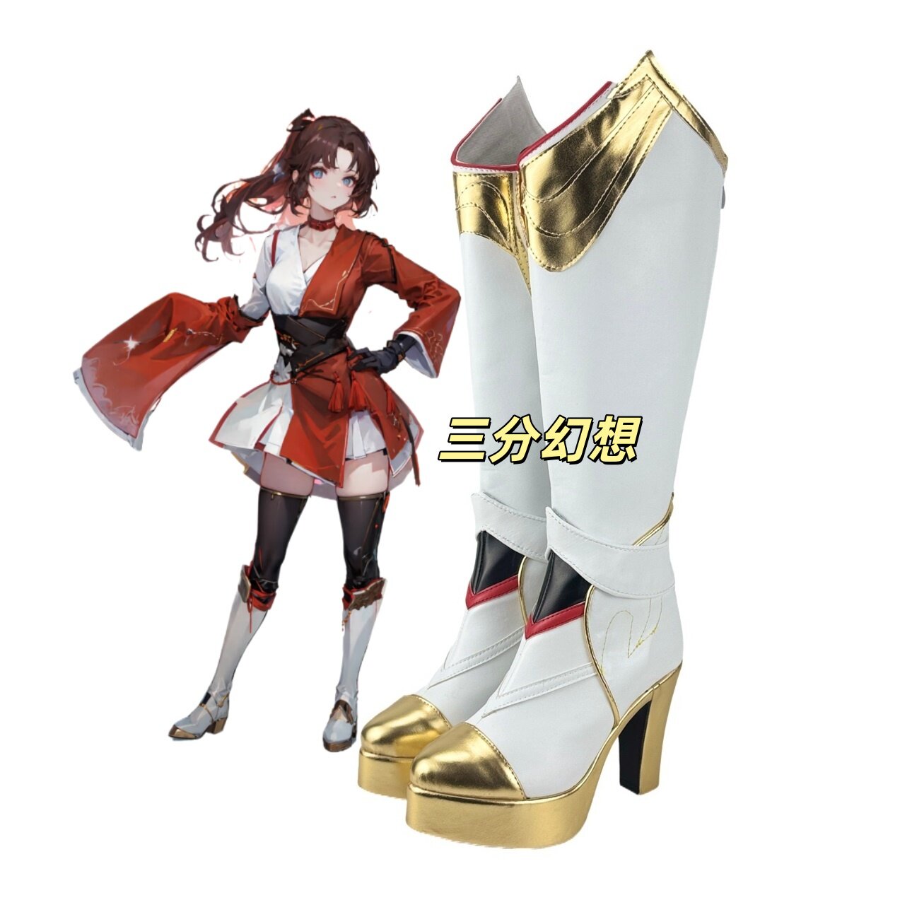 王者荣耀 云缨鞋子Cos鞋子定制Cosplay靴子来图定制道具定制