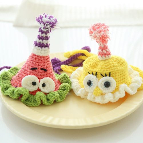 派大星海绵宝宝宠物帽子