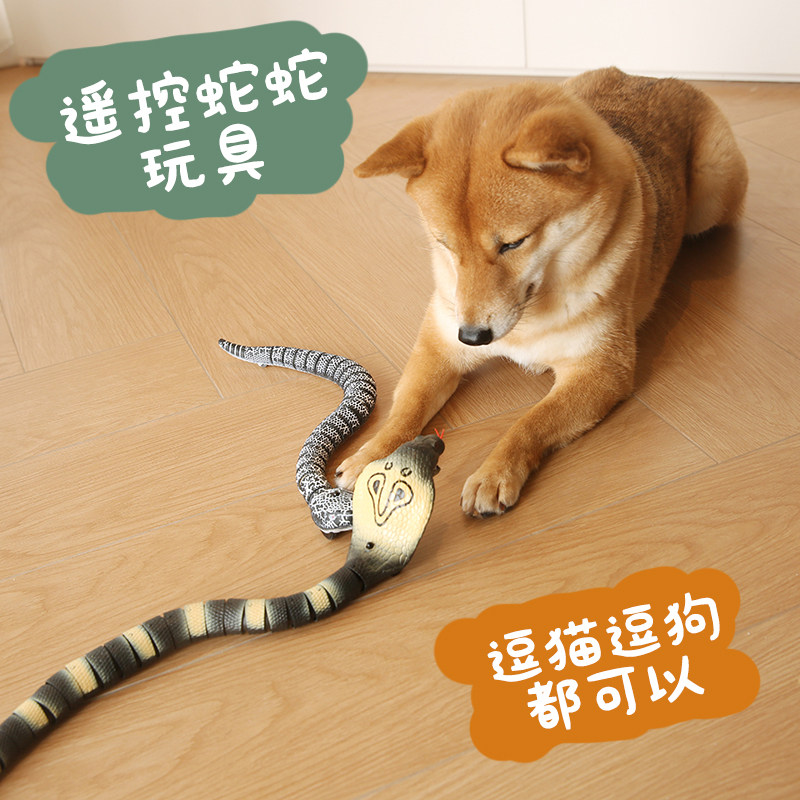 猫咪玩具蛇仿真电动自嗨解闷神器自动逗猫棒遥控狗狗逗狗宠物玩具