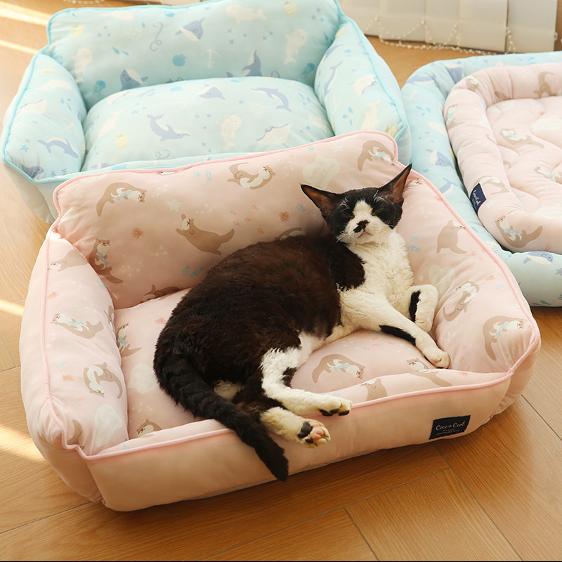 猫窝四季通用狗狗凉垫夏天凉窝夏季降温凉席垫子宠物冷感冰丝狗窝