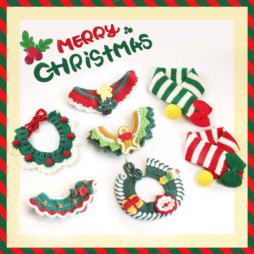 圣诞猫咪新年春节圣诞节围兜