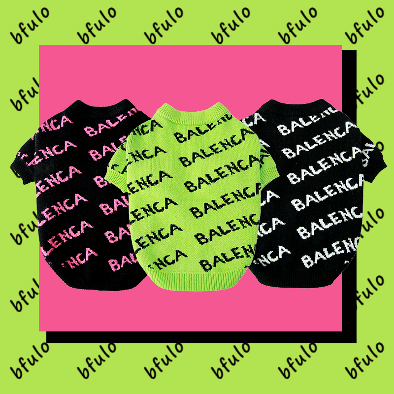 潮牌宠物狗狗衣服绿色毛衣猫咪冬装雪纳瑞泰迪柯基法斗柴犬小型犬