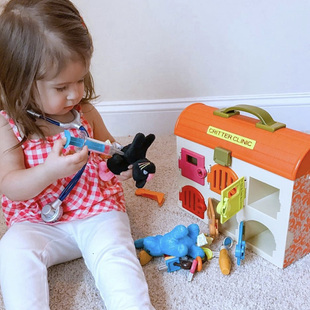 比乐B.Toys儿童医生过家家场景玩具 克利特宠物诊所护士打针听诊