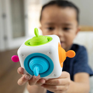 12个月2岁 Fat brain魔方泡泡乐婴幼儿按压板抓握练习安抚牙胶6