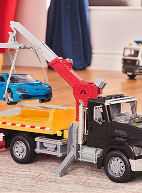 Driven儿童工程车模型大号拖车男孩玩具车仿真运输卡车救援礼物36