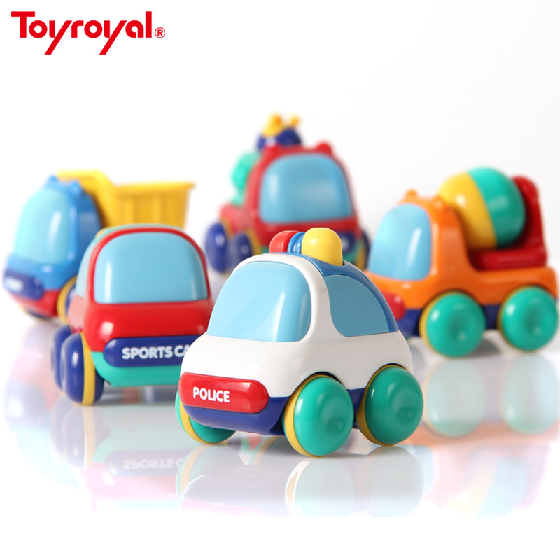 Toyroyal惯性小汽车警车宝宝玩具