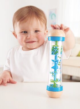 Hape幼儿安抚玩具雨声筒沙铃