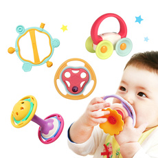 Погремушка toyroyal皇室婴儿手摇铃抓握软牙胶磨牙棒 新生儿玩具0-3-6-12月