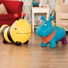 Детские игрушки для прыжков 比乐b.toys充气跳跳马儿童坐骑玩具大号加厚宝宝弹力羊角球小马