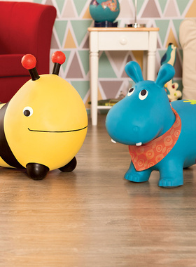 比乐B.Toys充气跳跳马儿童坐骑玩具大号加厚宝宝弹力羊角球小马