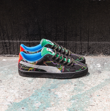 puma彪马 dee & ricky x puma basket联名黑白花色板鞋361498