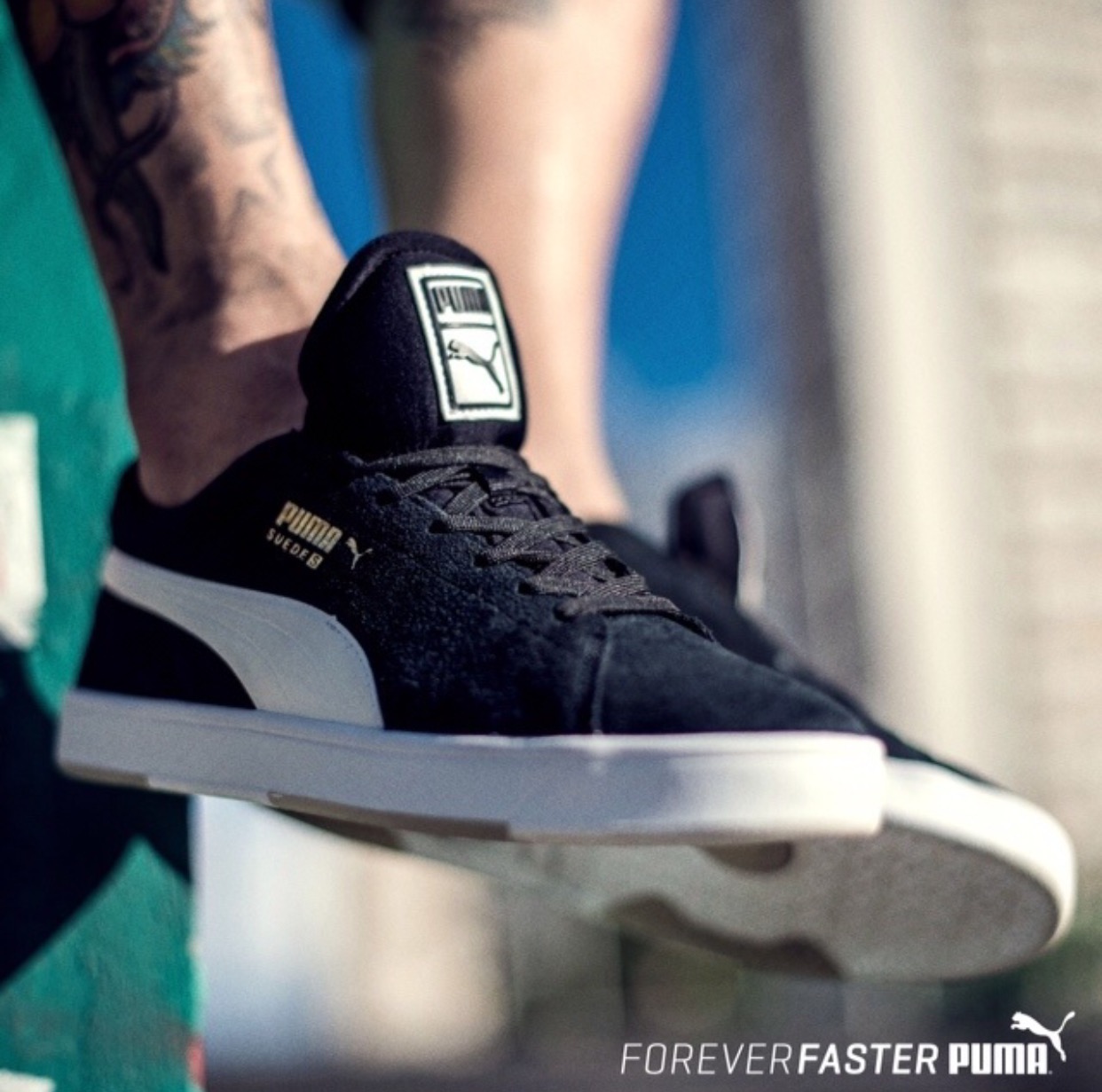 PUMA彪马 男子Suede S经典黑白改良款BBOY运动休闲板鞋356414 03