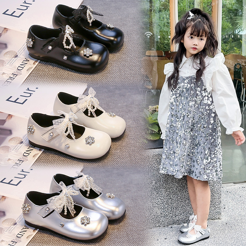 女童皮鞋2025春秋新款公主鞋