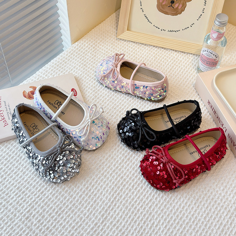 女童皮鞋2025春秋新款儿童公主鞋女宝宝软底亮片单鞋大童豆豆鞋子,童鞋/婴儿鞋/亲子鞋,皮鞋,淘宝优惠券,粉丝福利购,淘宝优惠卷